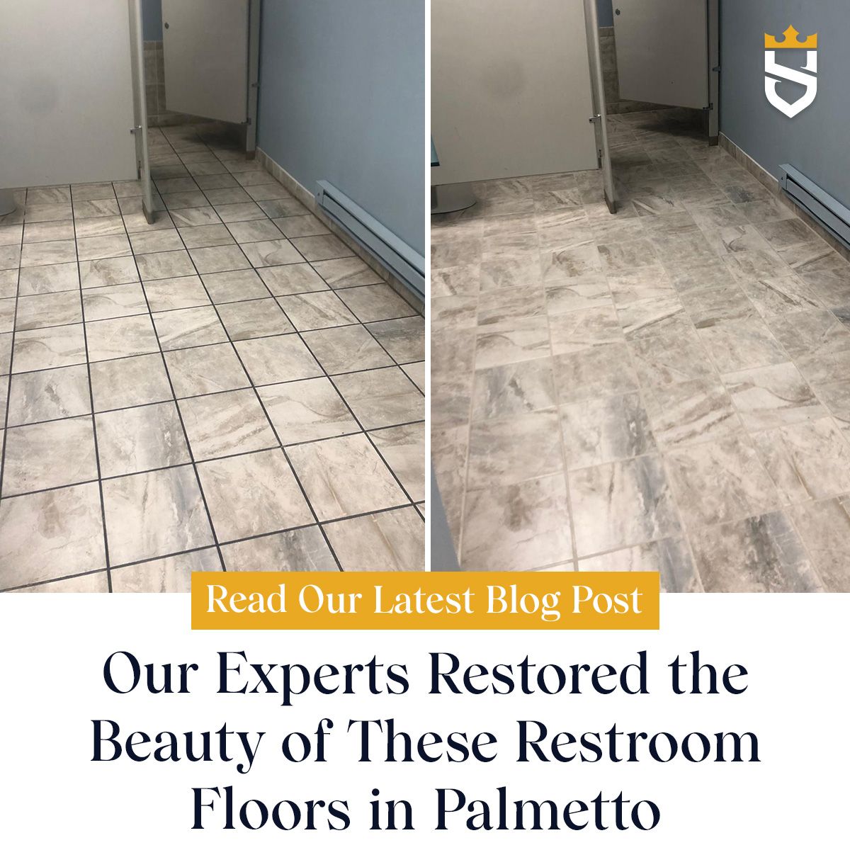 Our Grout Cleaning Experts Restored the Beauty of These Restroom Floors in Palmetto